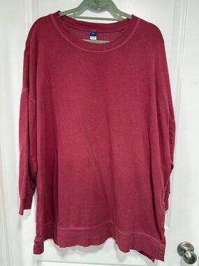 XXL Old Navy Raspberry Crewneck Tunic Sweatshirt
